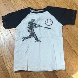 MISH Boys Kids’s Blue and White Graphic T-Shirt Size 4